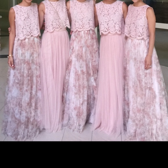 Jenny Yoo Dresses & Skirts - Jenny Yoo Arabella FLORAL Skirt & Top in Blush
